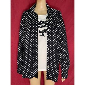 Blair Boutique Retro Lady Hat Polka Dot Two Piece Set Medium
